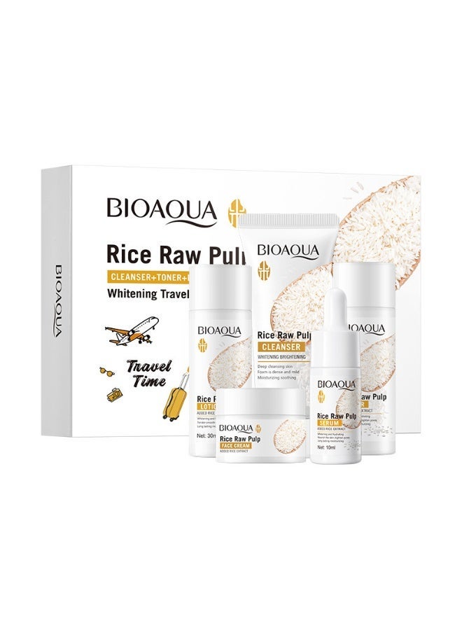 BIOAOUA Travel Set Series Rice Pulp Five-Piece Set - Image 1